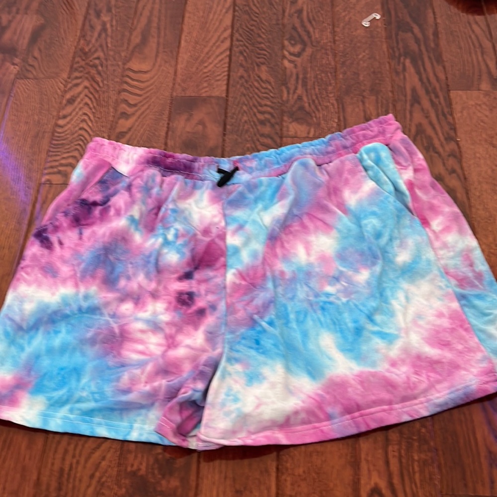 Purple pajama shorts
